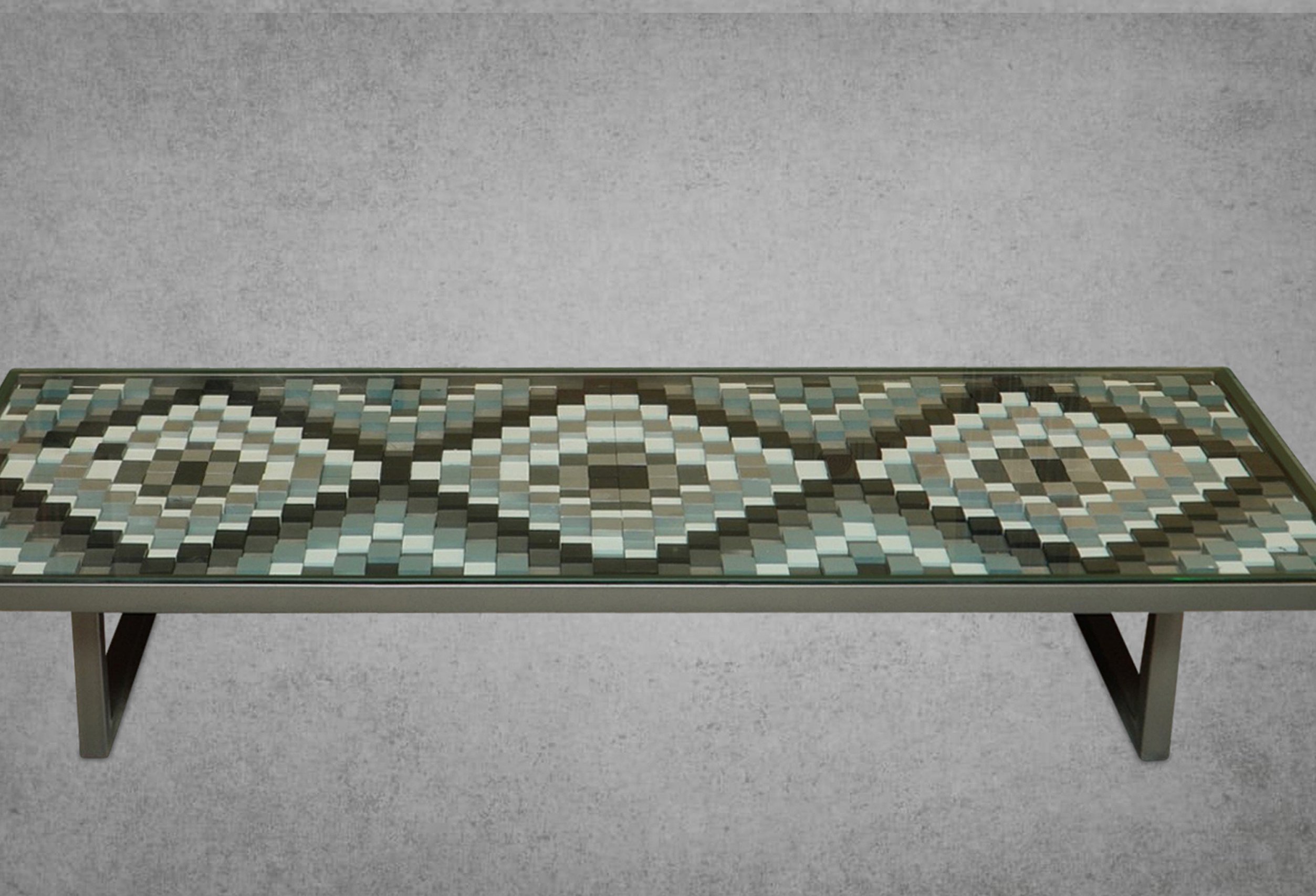 Grey Geometric coffee table