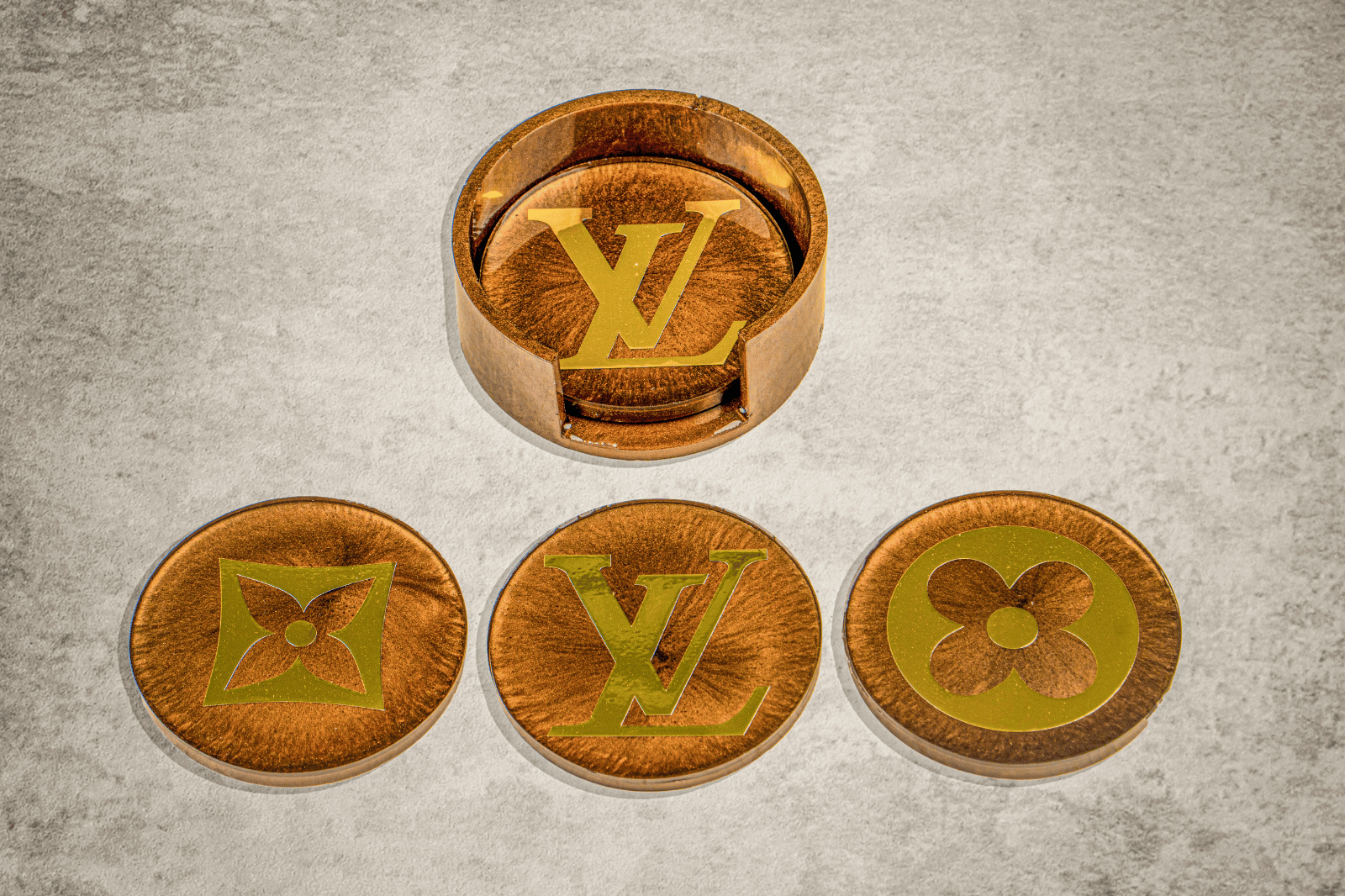Brand Coasters With Holders - Louis Vuitton