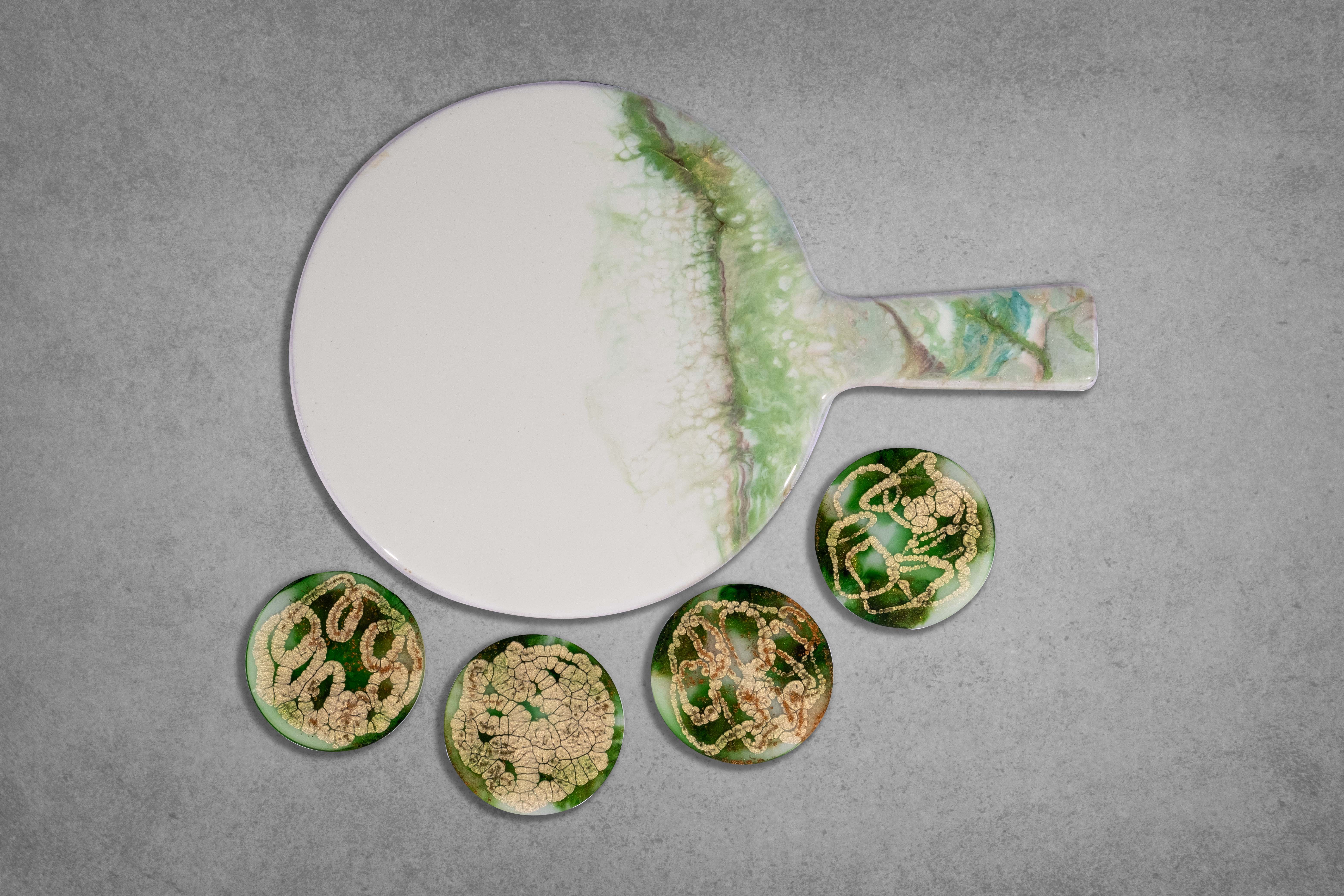 Green & White Pizza Paddle