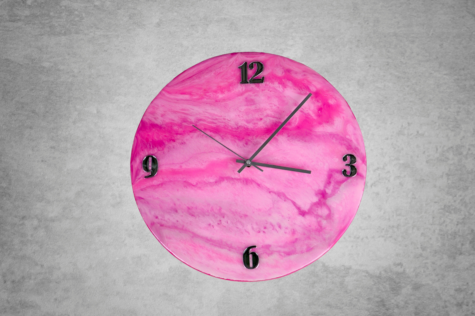 Pink resin clock