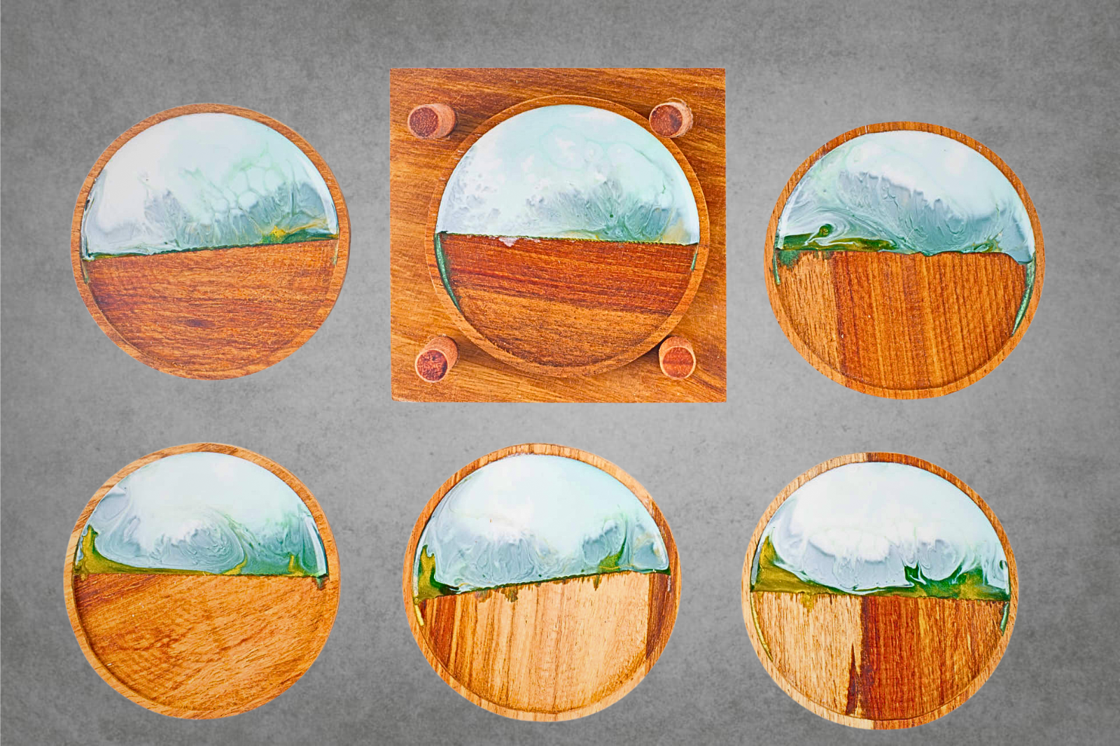 Forestscapes Coaster Sets with holder